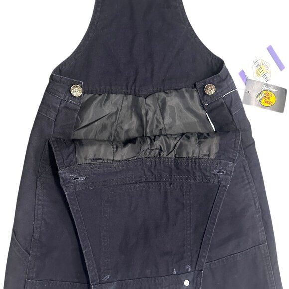 NWT Bass Pro Shops Youth S Black Insulated Workwear Overalls Durable Pockets - Picture 9 of 16